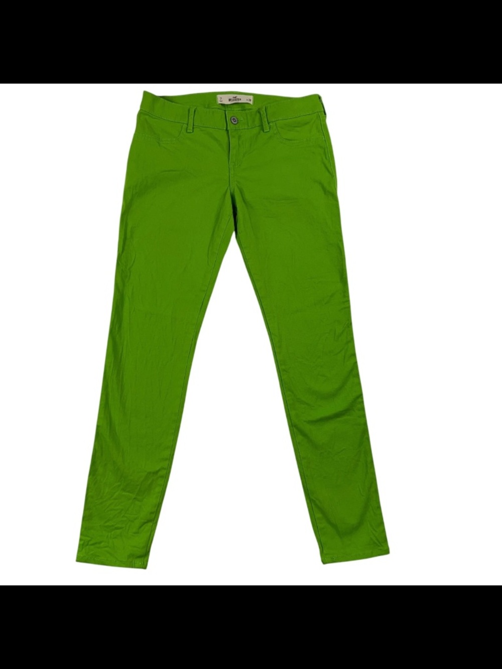 Hollister Women's Lime Green Skinny Jeans Size 7 Waist 28